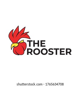 simple and unique rooster logo vector illustration