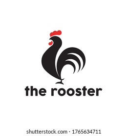 simple and unique rooster logo vector illustration