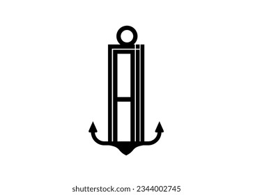 simple unique sail anchor logo