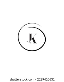 Eine einfache und eindeutige Vorlage für einen Serifenbrief vom Typ K, Vektorlogo