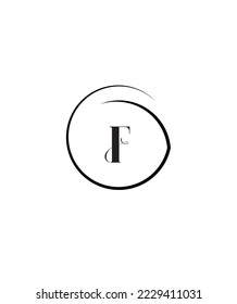 A simple and unique serif letter type F vector logo template