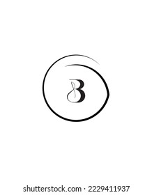 A simple and unique serif letter type B vector logo template