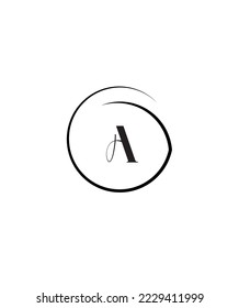 A simple and unique serif letter type A vector logo template