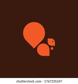 simple and unique shapes of squirrel logo vector illustration
