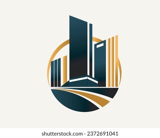 Einfaches und einzigartiges Skyline-Logo