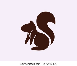 simple unique Stand squirrel logo design inspiration