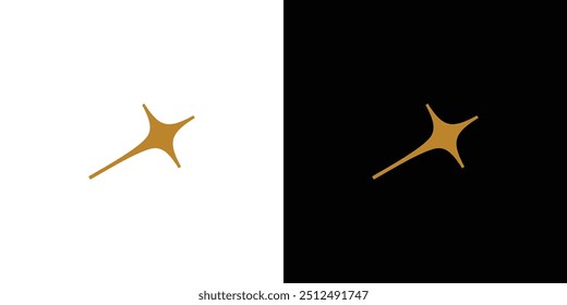Diseño de logotipo de icono de estrella simple y único