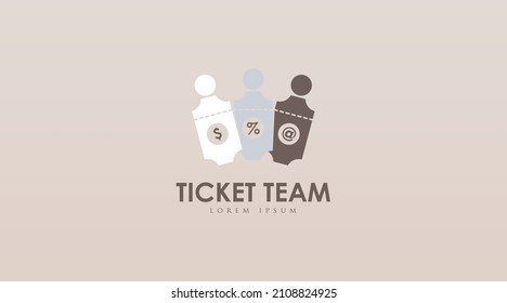 Simple and Unique Ticket Logo Design Concept with Dual Meanings Logo 