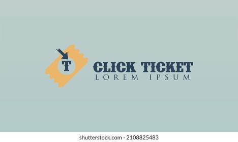 Concepto de diseño de logotipo de entradas simple y único con logotipo de doble significado 
