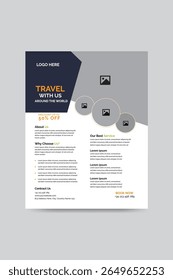 simple unique Travels flyer design