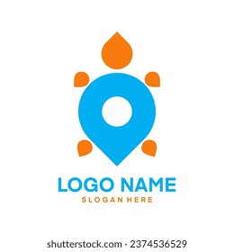simple unique turtle logo vector illustration