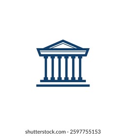 simple and unique vector logo of pillar building or law firm 