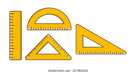 Simple and unique vector ruler icon design