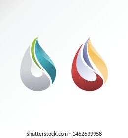 Simple and unique water or oil image graphic icon logo design abstract concept vector stock. Can be used as a symbol related to industry or nature