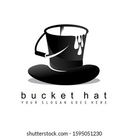 Simple and unique water or paint bucket and magic hat image graphic icon logo design abstract concept vector stock. Can be used as a symbol related to illustration or interior.