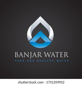 Simple Unique WaterDrop Icon Symbol Logo For Business Industry Vector Isolated