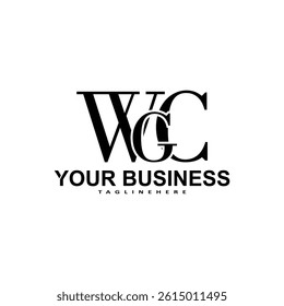 The simple and unique WGC letter logo is suitable for use in designing logos for soap, shampoo, blankets, clothes, t-shirts, fashion, pants, jeans, textiles, garments, printing companies.
