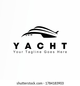 simple and unique Yacht shape image graphic icon logo design abstract concept vector stock. can be used as corporate identity related to shipping or travel