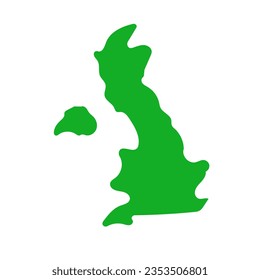 Einfaches Symbol für die britische Karte. Vektorgrafik.