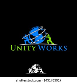 simple unity work vector logo