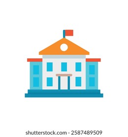 Simple University Building Icon for Studies