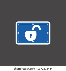 simple unlock icon