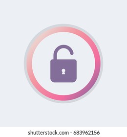 simple unlock icon
