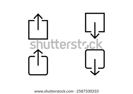 Simple Upload and Download Icons.