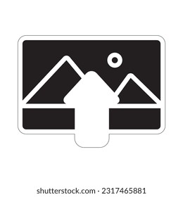 simple upload icon ,black and white icon upload.