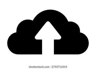 ícone de upload simples ilustra a transferência de dados digitais