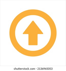 Icono de carga simple en color naranja. Ilustración del vector