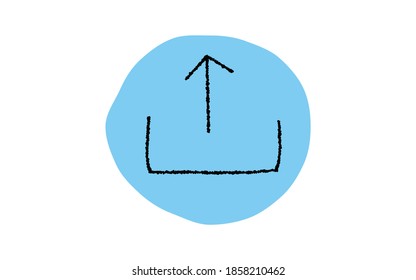 Icono de carga simple, estilo de escritura de lápiz
