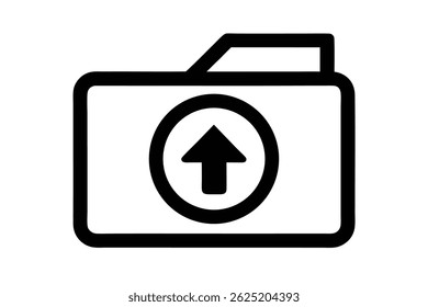 Simple Upload Icon Representing File Transfer