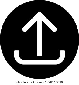 Simple Upload Icon. Vector Image.