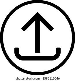 Simple Upload Icon. Vector Image.
