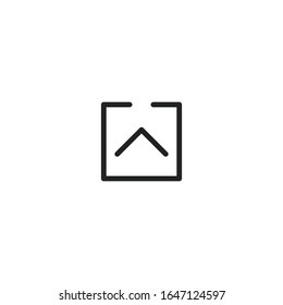 Simple upload line icon. Stroke pictogram. Vector illustration isolated on a white background. Premium quality symbol. Vector sign for mobile app and web sites.