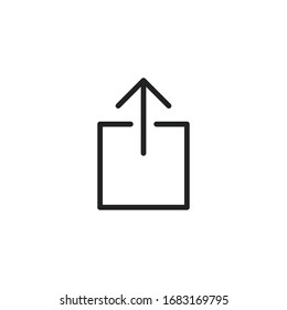 Simple upload line icon. Stroke pictogram. Vector illustration isolated on a white background. Premium quality symbol. Vector sign for mobile app and web sites.