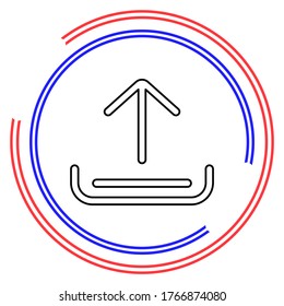 Carga simple. Pictograma de línea delgada - trazo editable de contorno