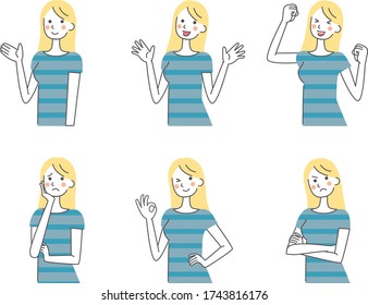 Simple upper body adult woman