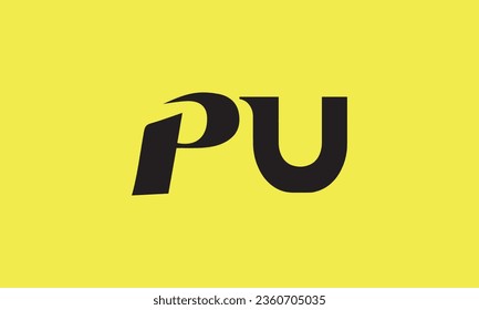 simple UP,PU letter logo icon design