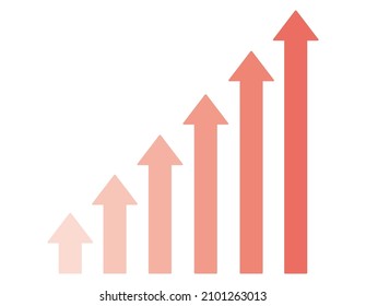 Simple Upward Arrow Graph Icon Line Stock Vector (Royalty Free ...