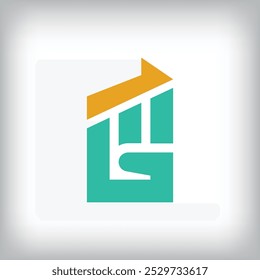 Simple upward fist hand and arrow sign logo design sign. Achieve, goal and unity symbol.