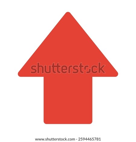 Simple upward red arrow illustration