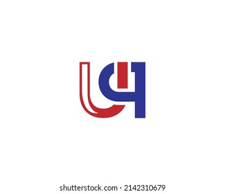 Ilustración de vectores de plantilla de diseño de logotipo de carta UQ simple.