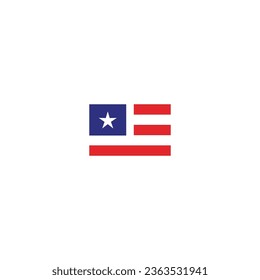 Simple USA flag icon on a white background.