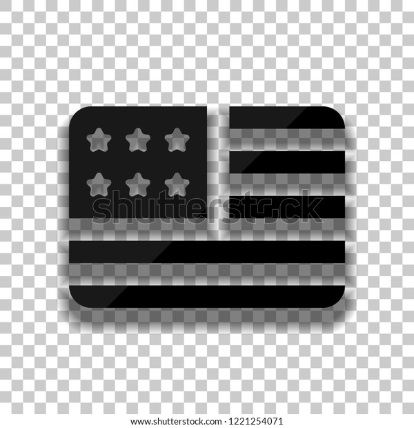 Simple Usa Flag Icon Rectangle Shape Stock Vector Royalty Free