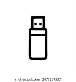 Simple USB Flash Disk Vector with Minimalist and modern design