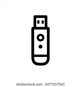Simple USB Flash Disk Vector with Minimalist and modern design