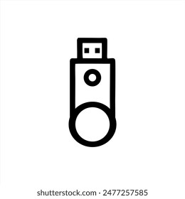 Simple USB Flash Disk Vector with Minimalist and modern design