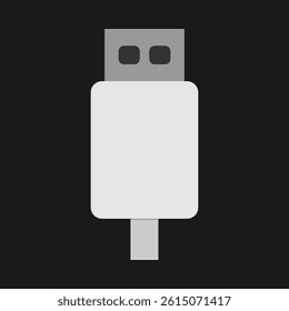 Simple USB-A vector in flat style. Minimalist and modern illustration design.